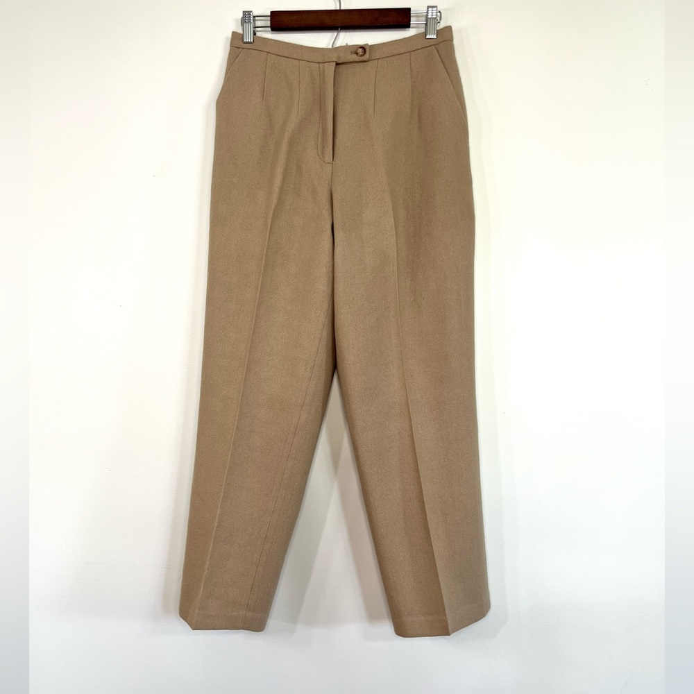 Vintage Women's Tan Wool Trousers